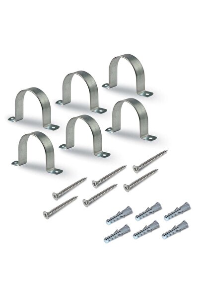 Duravel U Clamps Fastener Hanger Pipe Clamps Clip with Screw and Plug, 10 Pcs...