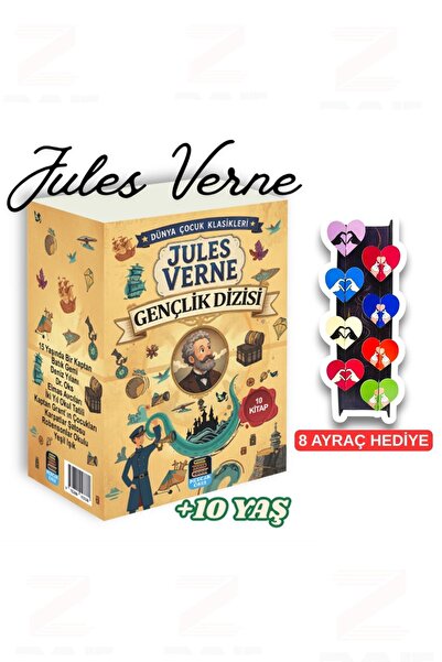 Mercan Okul Yayınları Jules Verne Youth Series (10 Books) +10 Years Old, Grad...