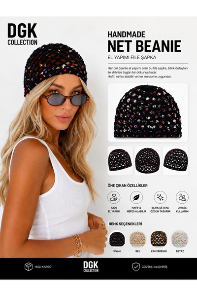 DGK COLLECTİON LORİ-Koyu Lacivert renk,renkli pul payete sahip ışıl ışıl hand...