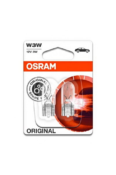 Osram Bec W3W 12V, 3W, bec fara soclu, alb, producator, blister 2 buc.