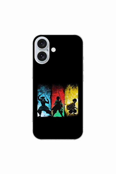 OEM Husa compatibila cu Apple iPhone 16 Silicon Gel Tpu Model Demon Slayer Team