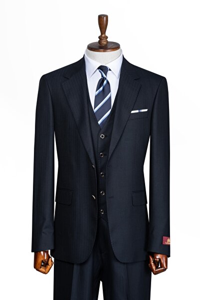 ilayda emir Luxury Men's Suit, Slim Fit, Blazer, Striped Swallow Collar