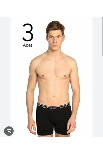 LİZA İÇ GİYİM Seher Men's 3-Pack 100% Cotton Boxers