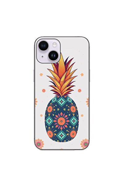 OEM Калъф, съвместим с Apple iPhone 15, силиконов гел TPU, с флорален десен а...