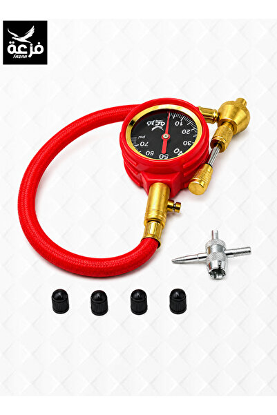 Generic Tire Pressure Gauge Deflator Tool with Hose Brass Air Down Valve for ...