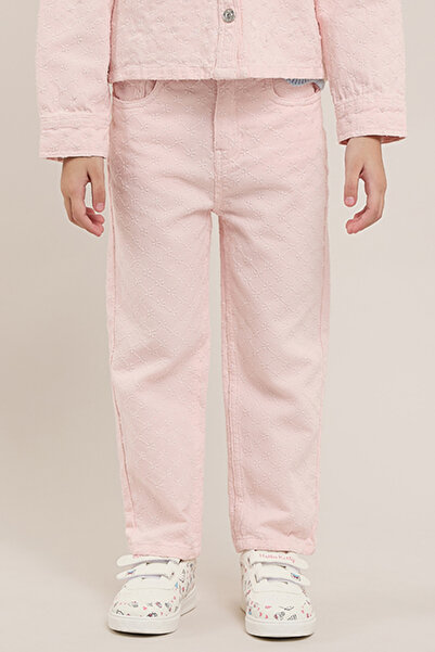 R&B Solid Straight Fit Pants with Button Closure