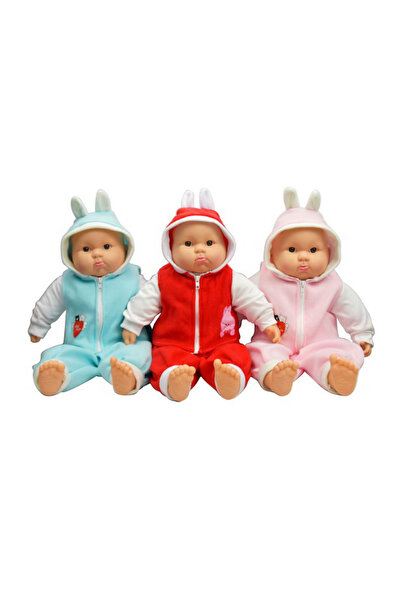PlayFun Бебешка кукла, сензорна играчка с музикални звуци, интерактивна, цвет...