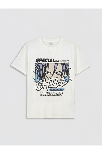 LC Waikiki Peak New Season Crew Neck Printed Boys' T-Shirt