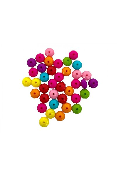 OEM Margele Plastic Forma Rotunda Plata Fatetata