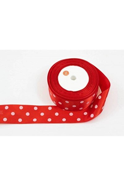 OEM Satin Ribbon With 3 Polka Dots 4 Cm/22m Red
