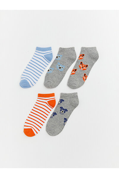 LC Waikiki Nevavm Patterned Boys' Booties Socks with Difference in Color, Pac...