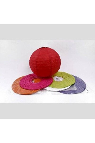 OEM Lampion Hartie Cu Suport Metal 30cm Alb