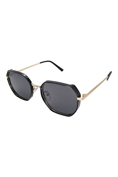Tia Accesorii Polarized sunglasses, unisex, oval, P1576C5, black/gold