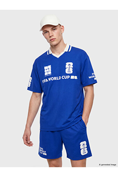 LC Waikiki RMZ GİYİM FARKIYLA Tricou bărbătesc cu imprimeu FIFA 2026 Cupa Mon...