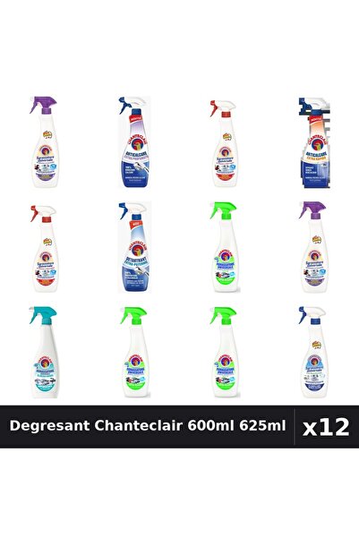 Chanteclair Set 12 Degresant Universal 600ml-625ml - 9 Arome Asortate Curatenie