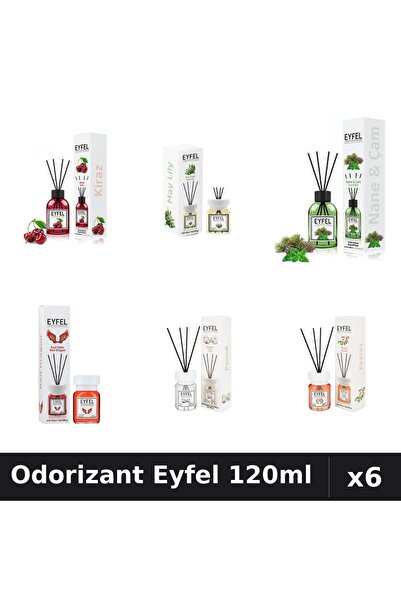 Eyfel Set 6 Odorizant Camera Betisoare - 6 Arome Asortate, 120ml Parfum