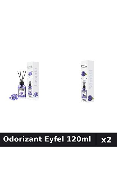 Eyfel Set 2 Odorizante Camera Betisoare 120ml - Lavanda, Zambile