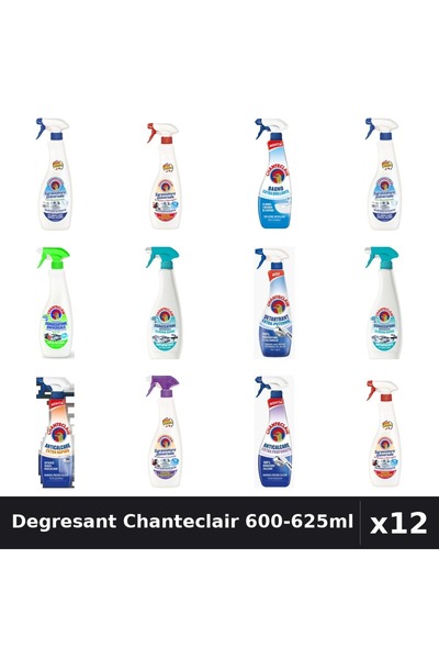 Chanteclair Set 12 Degresant Universal 600-625ml - 9 Arome Asortate, Anticalcar
