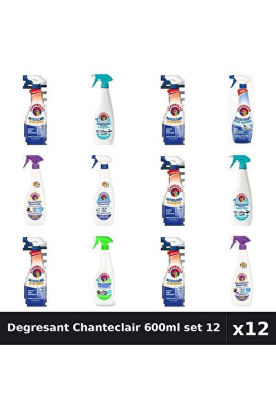 Chanteclair Set 12 Degresant Universal 600-625ml - 6 Arome, Anticalcar, Detar...