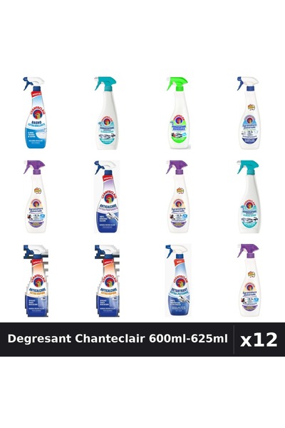 Chanteclair Set 12 Degresant Universal 600ml-625ml - Lavanda, Lamaie, Bicarbo...