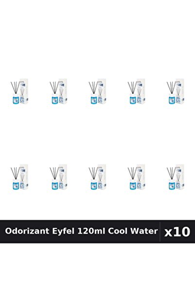 Eyfel Pachet 10 Odorizant Camera Betisoare Cool Water 120ml - Parfum Intens Casa