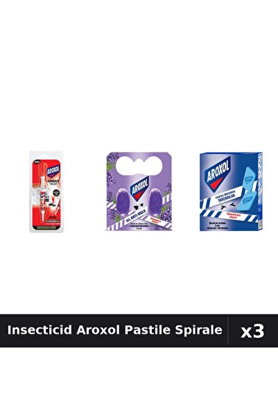 Aroxol Set 3 Insecticid Pastile Spirale - 5g, 2 buc, 30 buc - Anti Insecte