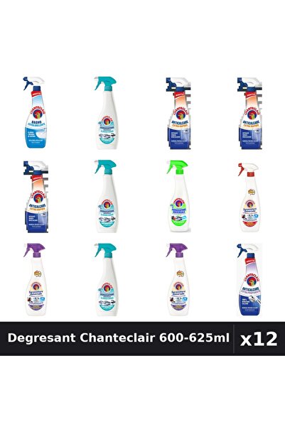 Chanteclair Set 12 Degresant Universal 600-625ml - 8 Arome, Anticalcar, Extra...