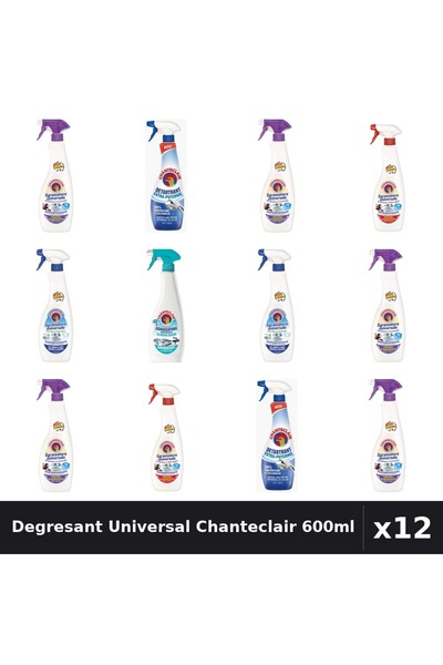 Chanteclair Set 12 Degresant Universal 600ml - Lavanda, Marsilia, Bicarbonat,...