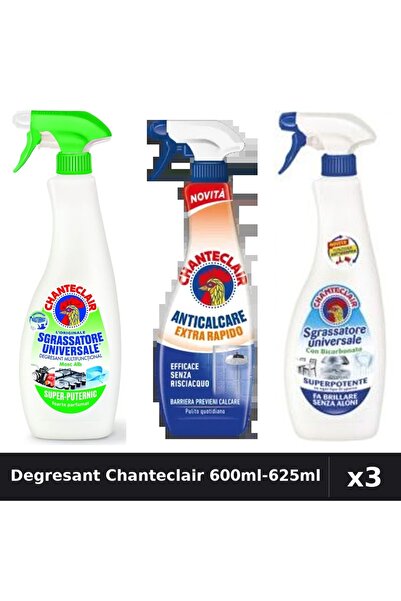 Chanteclair Set 3 Degresant Universal 600ml-625ml - Lămâie, Bicarbonat, Antic...