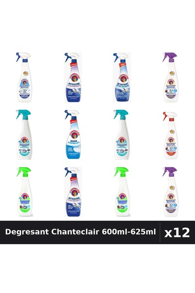 Chanteclair Set 12 Degresant Universal 600ml-625ml - 8 Arome, Anticalcar, Det...