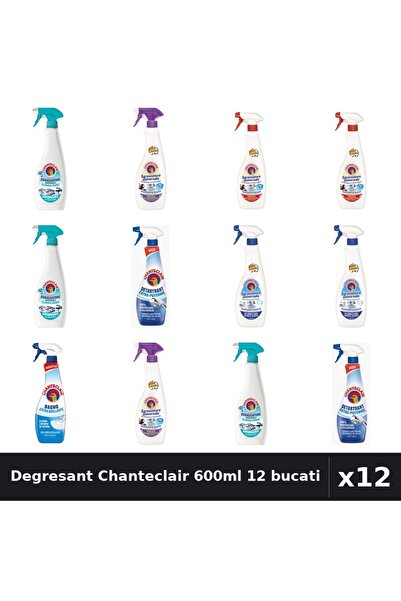 Chanteclair Set 12 Degresant Universal 600-625ml - 6 Arome, Detartrant Extra ...