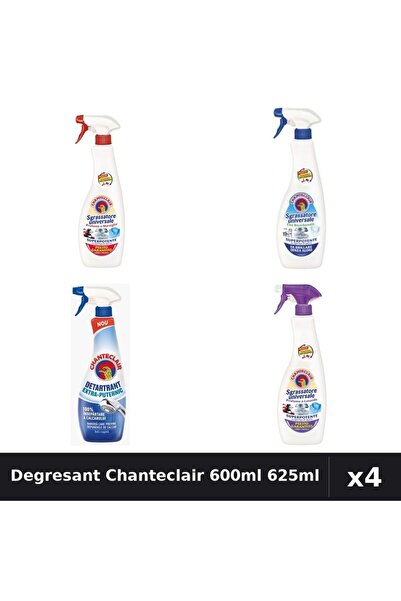 Chanteclair Set 4 Degresant Universal 600ml + Detartrant 625ml - Bicarbonat, ...