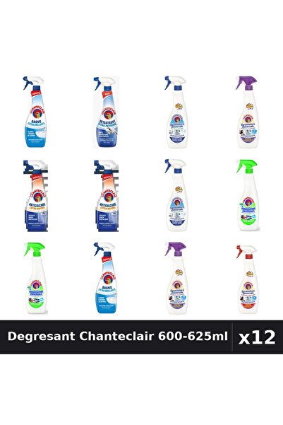 Chanteclair Set 12 Degresant Universal 600-625ml - 8 Arome Asortate Curatenie...