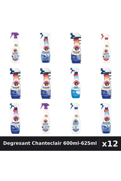 Chanteclair Set 12 Degresant Universal 600ml-625ml - 8 Arome Asortate Curaten...