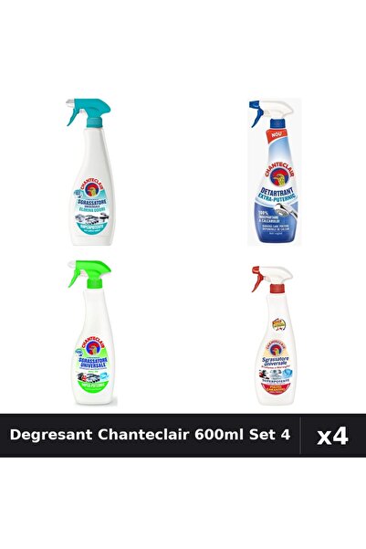 Chanteclair Set 4 Degresant Universal 600ml - Anti-Miros, Lămâie, Marsilia, D...