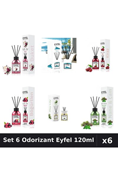 Eyfel Set 6 Odorizante Camera Betisoare, Bouquet, Cirese, Fructe De Padure, L...