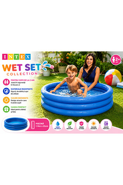 Intex Piscină Gonflabilă Copii Crystal Blue 59416NP, 114 x 25 cm, 131 Litri, ...