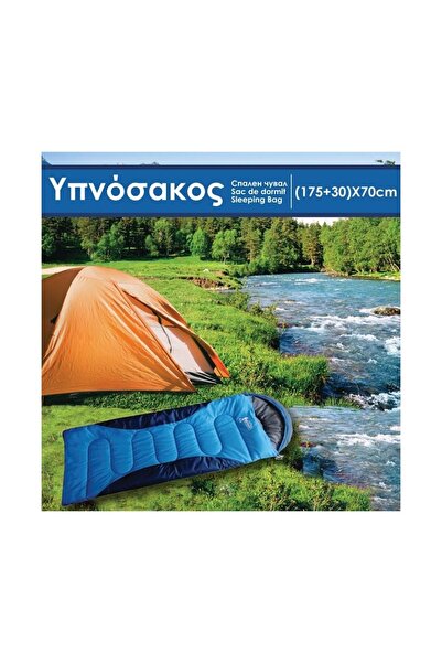 Zet Blue-gray sleeping bag 180+30x70 cm, comfortable for camping, tent, hikin...
