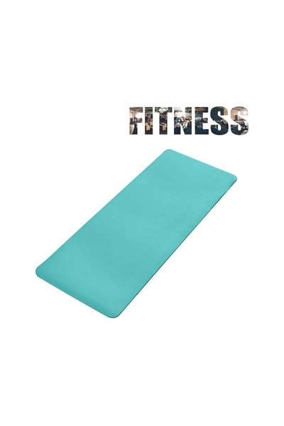 Zet Saltea turcoaz cu dungă reliefată 180x60x1 cm, pentru yoga, gimnastică, f...