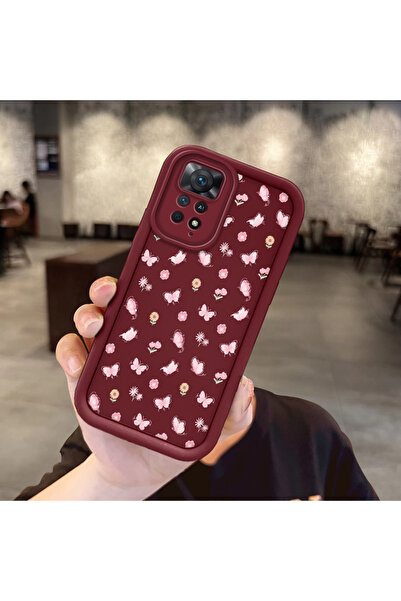 quırkshıeld Redmi Note 11 Pro 4G/5G Uyumlu Zarif küçük çiçek kelebek baskılı ...