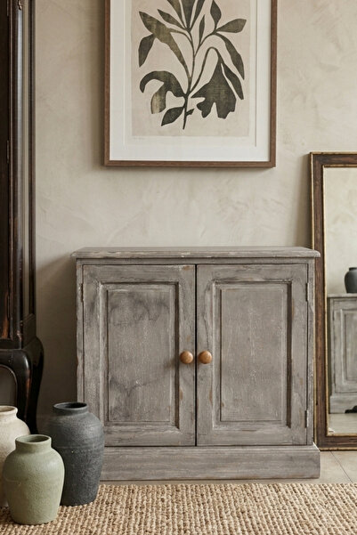 AdnDesing Vintage Eskitme Masif Ahşap Dolap – 74x49x67 cm – Çok Amaçlı Konsol...