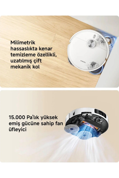 Xiaomi Robot Vacuum S40 Pro 15000 Pa Emiş Gücü Akıllı Robot Süpürge (Xiaomi Türkiye Garantili)