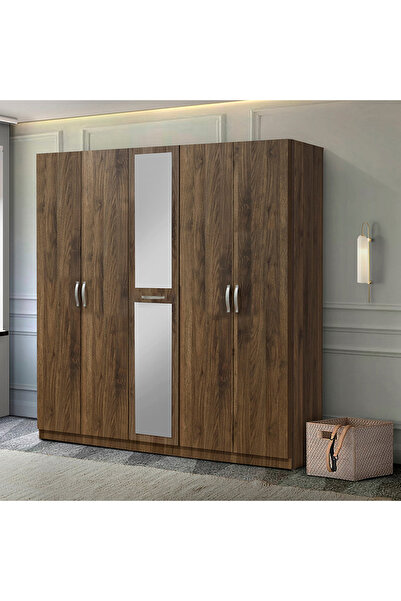 Home Box Kulltorp Plus 5-Door Wardrobe with Mirror