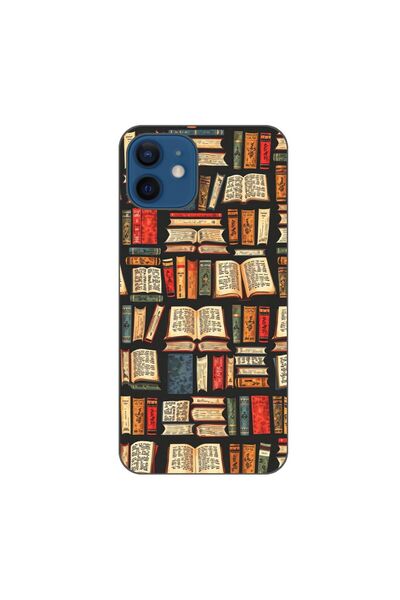 OEM Husa compatibila cu Apple iPhone 12 Silicon Gel Tpu Model Books Pattern