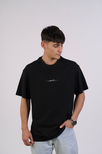 Don Kayde DON-KAYDE x INA COLLECTION %100 Pamuk Oversize Unisex Spiral Baskıl...
