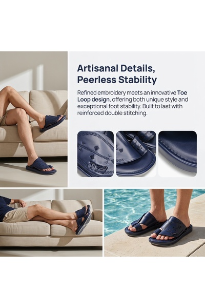 Saudi Step Italian Designer Genuine Leather Men Sandals Unique Embossed Patte...