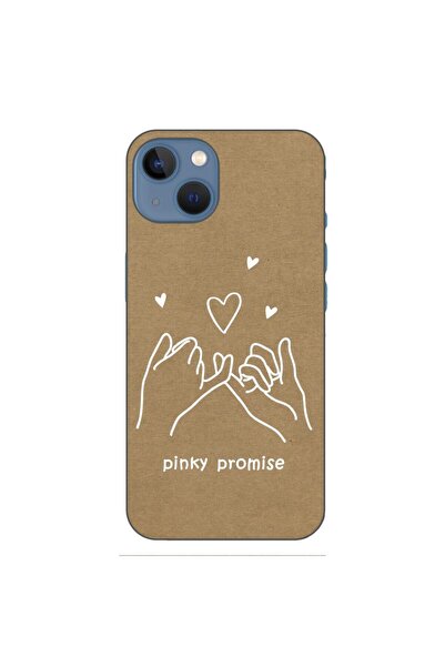 OEM Husa compatibila cu Apple iPhone 13 Silicon Gel Tpu Model BFF Pinky Promise