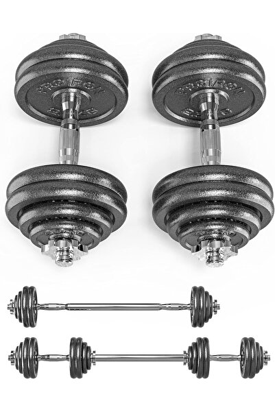 PROIRON MasterFit Adjustable Cast Iron Dumbbell Set, 30 kg for Bodybuilding, ...
