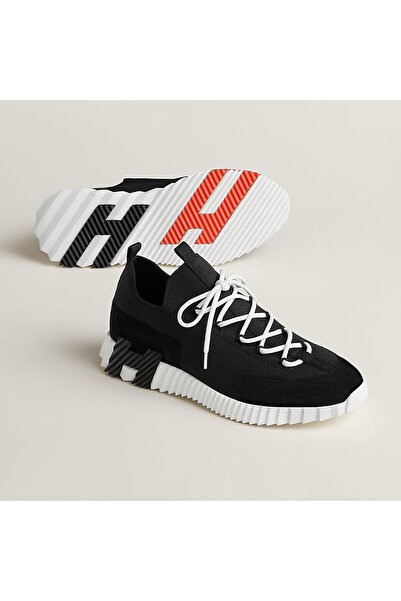 NEW HERME$ Lift slip-on mens sneaker black/white