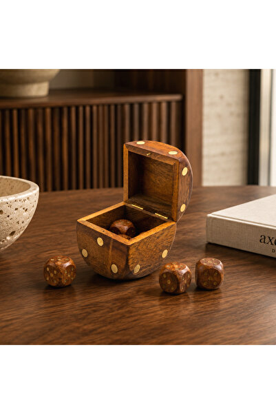 Vi Markets A luxurious wooden dice box inspired by the shape of a classic die...